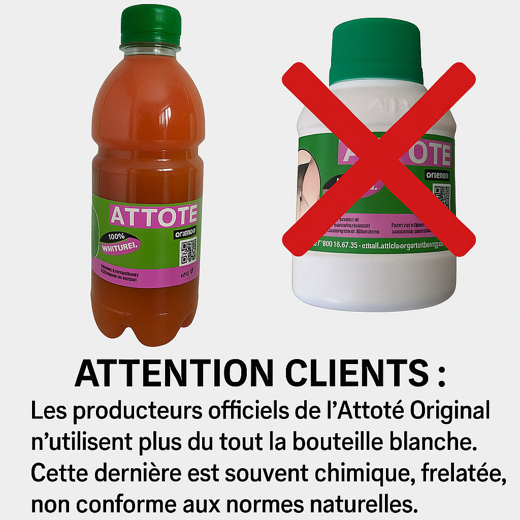 ATTOTE Original – Boisson Traditionnelle Tonifiante & Aphrodisiaque – Infusion Naturelle de Plantes du Terroir Ivoirien – 500 ml – La Plus Célèbre Marque Ivoirienne, Mise en Bouteille en France aux Normes Sanitaires