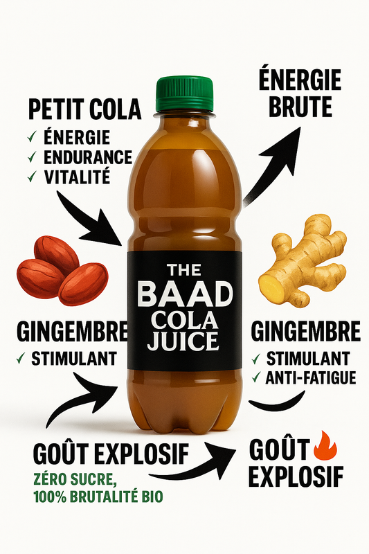 BAAD Cola Juice – Boisson Petit Cola Gingembre Hibiscus 500ml Sans Sucre