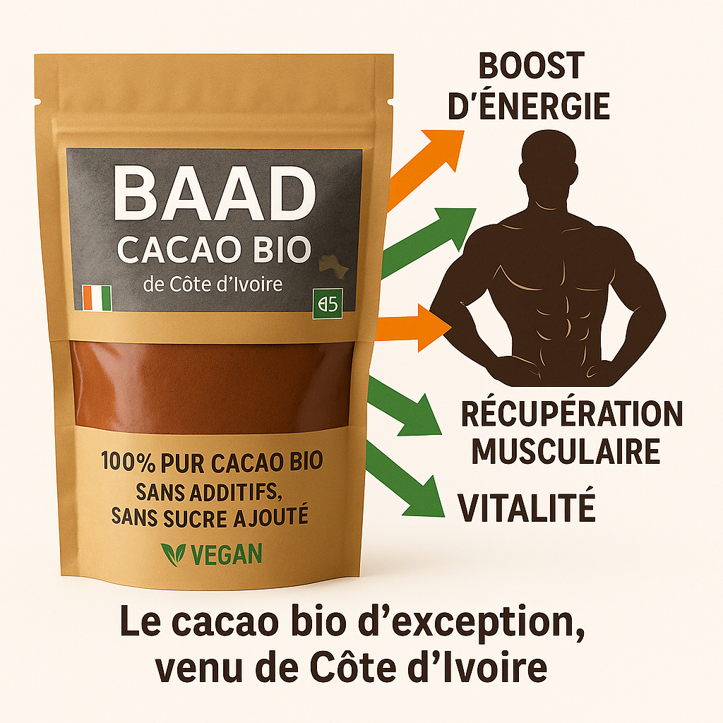 🍫 Cacao en Poudre Bio Babylon Advisory – Origine Côte d’Ivoire  L’un des meilleurs cacaos du monde, pur, vegan et d’une qualité exceptionnelle.