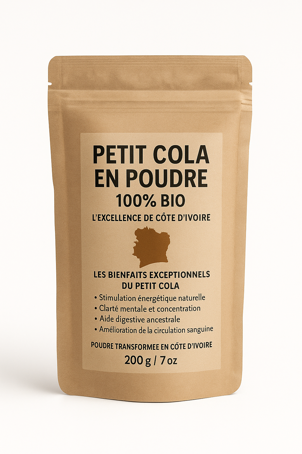 🌿 Petit Cola en Poudre 100% Bio – Le Trésor du Terroir Ivoirien 💚