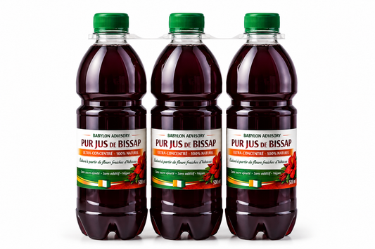 Jus de Bissap Lot 3 x 500ml – Hibiscus Naturel Bio Sans Sucre Vegan