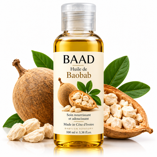 Huile de Baobab Pure 100ml – Peau Cheveux Pressee a Froid Cote d'Ivoire