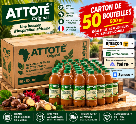 ATTOTÉ Original – 50er-Pack 500ml Flaschen | Großhandelsangebot für Profis | Bio