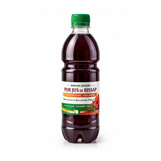 Bissap – Natürlicher Hibiskussaft 500ml | Ohne Zucker Ohne Zusatzstoffe | Afrikanisches Getränk | Vegan