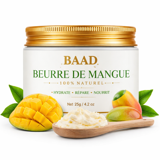 Beurre de Mangue BAAD 125g – Origine Côte d’Ivoire – Soin Naturel Premium Peau & Cheveux