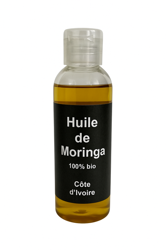 Huile de Moringa Bio 100ml – Soin Visage & Cheveux | Nourrissante | Côte d'Ivoire | Vegan