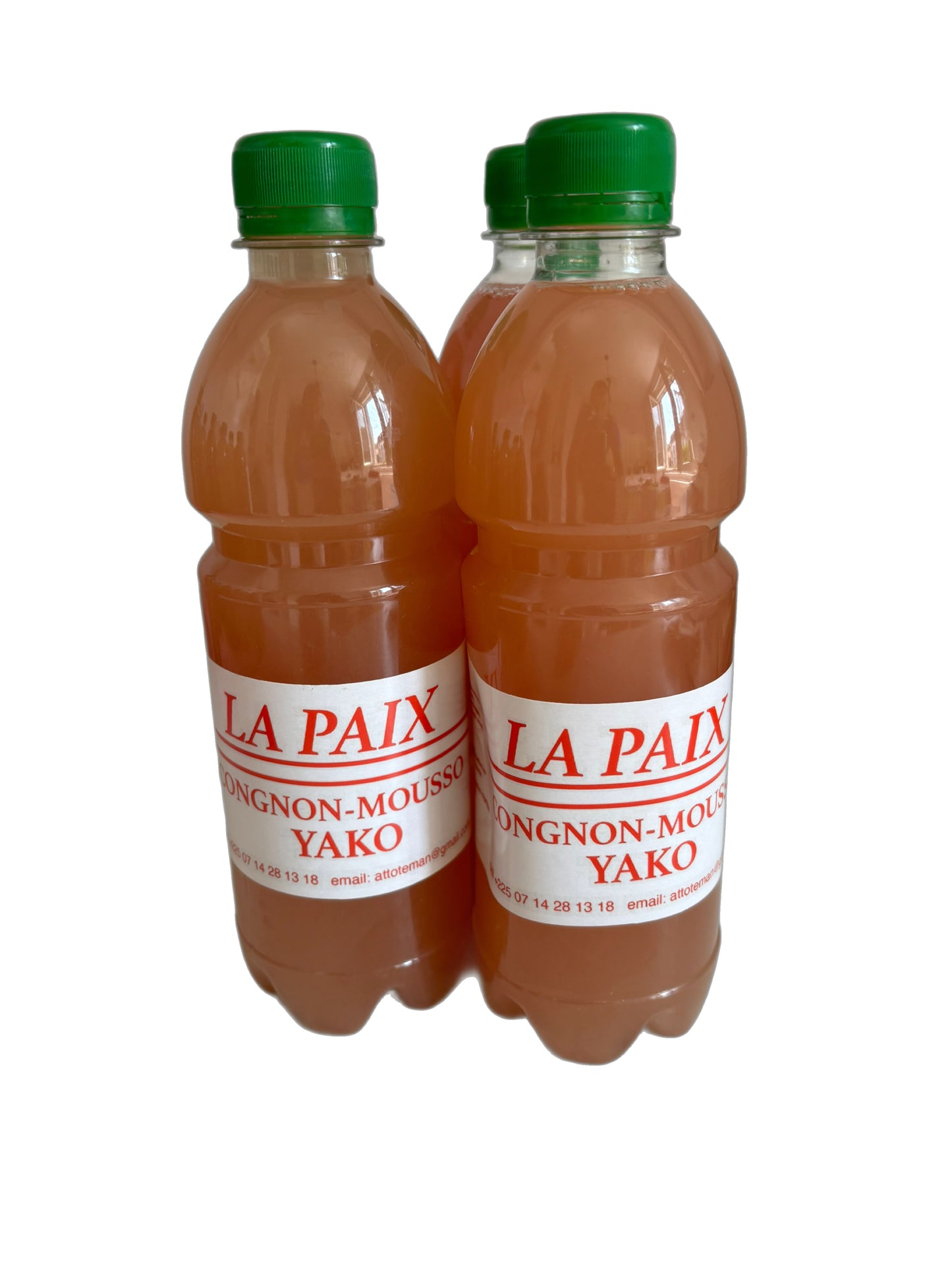 LA PAIX, KOGNO MOUSSO, YAKÔ , boisson énergissante bio naturelle de KORHOGO en  CÔTE D'IVOIRE( Nouvelle Bouteille de 500 Ml)